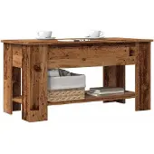 vidaXL Table basse imitation vieux bois 101x49x52 cm Bois composite