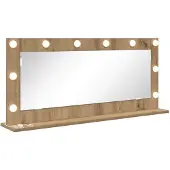 vidaXL Miroir de salle de bain , style artisanal, chêne, 100 x 45 x 18 cm, rectangulaire