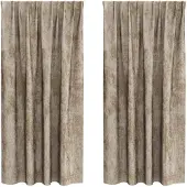 vidaXL Rideaux en velours 2 pcs Champagne 175 x 140 cm Velours