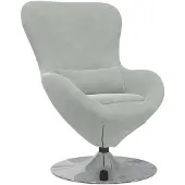 vidaXL Fauteuil œuf Gris clair 63 x 73 x 90 cm Velours
