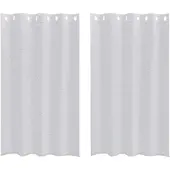vidaXL Rideau en Voile 2 pcs Gris clair 140x175cm Polyester