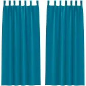 vidaXL Rideaux occultants avec anneaux 2 pcs turquoise 225 x 140 cm