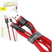 Baseus USB A zu Lightning 2.4A Kabel Cafule CALKLF-A09 0.5 m rot schwarz