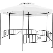 vidaXL Pavillon de jardin 323x275x265 cm Blanc 180 g/m
