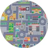 Tapis.nl Tapis pour enfants Bini gris 200 cm rond