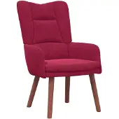 vidaXL fauteuil Bordeaux 63 x 67 x 94 cm Velours