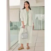 Sheego Chemisier écru / vert