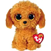 TY 36377 Peluche Beanie Boos - Noodles le chien, 15 cm de long