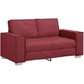vidaXL Canapé deux places , rouge vin, 160 cm, similicuir