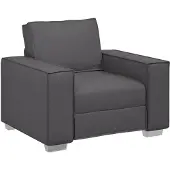 vidaXL Fauteuil canapé gris 100 cm en similicuir