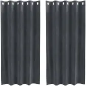 vidaXL Rideaux occultants 2 pcs gris clair 140 x 175 cm velours