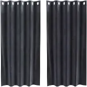 vidaXL Rideaux occultants 2 pcs gris foncé 140 x 175 cm velours