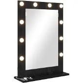 vidaXL Miroir de lavabo noir imitation chêne 70 x 50 x 18 cm