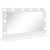 vidaXL Miroir de lavabo blanc 80 x 45 x 18 cm verre et bois plaqué
