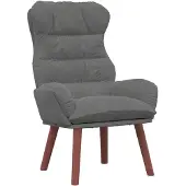 vidaXL fauteuil Gris foncé 69 x 74 x 93 cm Velours