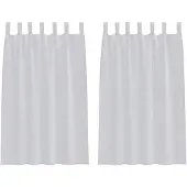 vidaXL Rideau en Voile 2 pcs Gris clair 175 x 140 cm Polyester