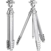 Leofoto Trépied ultra-compact série Azure AZ-235C+MBH-30, entièrement argenté