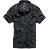 Brandit Chemise 'Roadstar' bleu-gris / noir