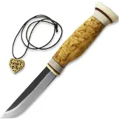 Wood Jewel Couteau Carving knife 105 + heart pendant, Lamnia Edition