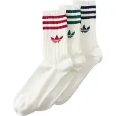 Adidas Chaussettes '3-Stripes Crew 3 Pairs' bleu marine / vert / rouge / blanc