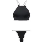 O'Neill High Neck Bikini Noir 36 Femme