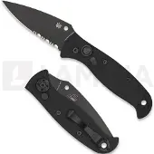 Spyderco Couteau pliant Autonomy 2, noir, lame à dents