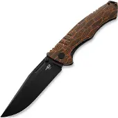Bestech Keen II - Blackwash - G10, orange, noir