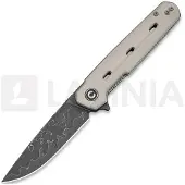 CIVIVI Couteau pliant Navo Damascus, Ivory G-10