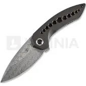 Kansept Knives Couteau pliant ODD 21 Damascus Blackwash