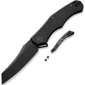 We Knife RekkeR, Diamond Pattern Black Ti, Black SW