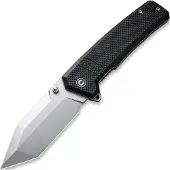 CIVIVI Bhaltair, Black Coarse G-10, Stonewashed