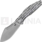 Bestech Couteau pliant Lockness - Stonewash - G10, noir, blanc