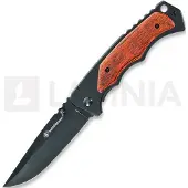 Smith & Wesson Couteau pliant Framelock, brown wood