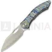 CH Knives Couteau pliant Cupra-BL - Damascus - Titanium