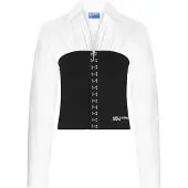 Karl lagerfeld JEANS Chemisier noir / blanc
