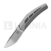 Reate Couteau pliant Large Krypton, Bead Blast Ti/Carbon Fiber