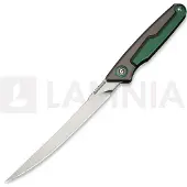 CIVIVI Couteau pliant Shawka, Gray & Green Aluminum, Satin