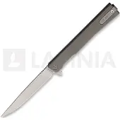 Ocaso Couteau pliant Solstice Straight Satin, Gray Titanium