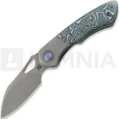 Olamic cutlery Couteau pliant WhipperSnapper BL, Blue Swirl Carbon Fiber