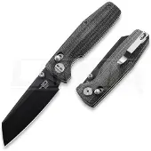 Bestech Couteau pliant Slasher - Blackwash - Micarta, noir
