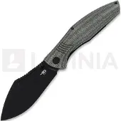Bestech Couteau pliant Lockness - Blackwash - Black Canvas Micarta