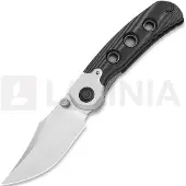 Kizer Cutlery Couteau pliant Pioneer Bowie, Black Micarta & Aluminum, Stonewash