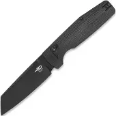 Bestech Slasher - Blackwash - Micarta, noir