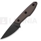Kizer Cutlery Couteau Splinter AEB-L, Brown G-10, Black Stonewash