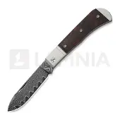 Kizer Cutlery Couteau pliant Trestle D Damascus, Gray Aluminum & Leopardwood