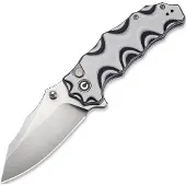 CIVIVI Couteau pliant Natterjack, Milled White & Black G10, Satin