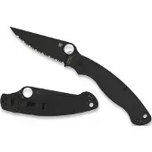 Spyderco Military 2, Black G-10, Black Blade, SpyderEdge