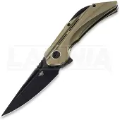 Bestech Couteau pliant Vigil - Blackwash - Titanium, gold anodized