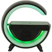 Kik Lampe LED gaming RGB avec haut-parleur et chargeur à induction, noire