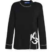 Karl lagerfeld JEANS Pull-over noir / blanc